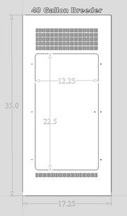 40 Gallon Breeder Aquarium Gecko Arboreal Conversion Kit